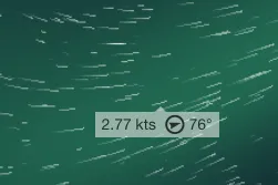 Ocean currents overlay on the forecast map
